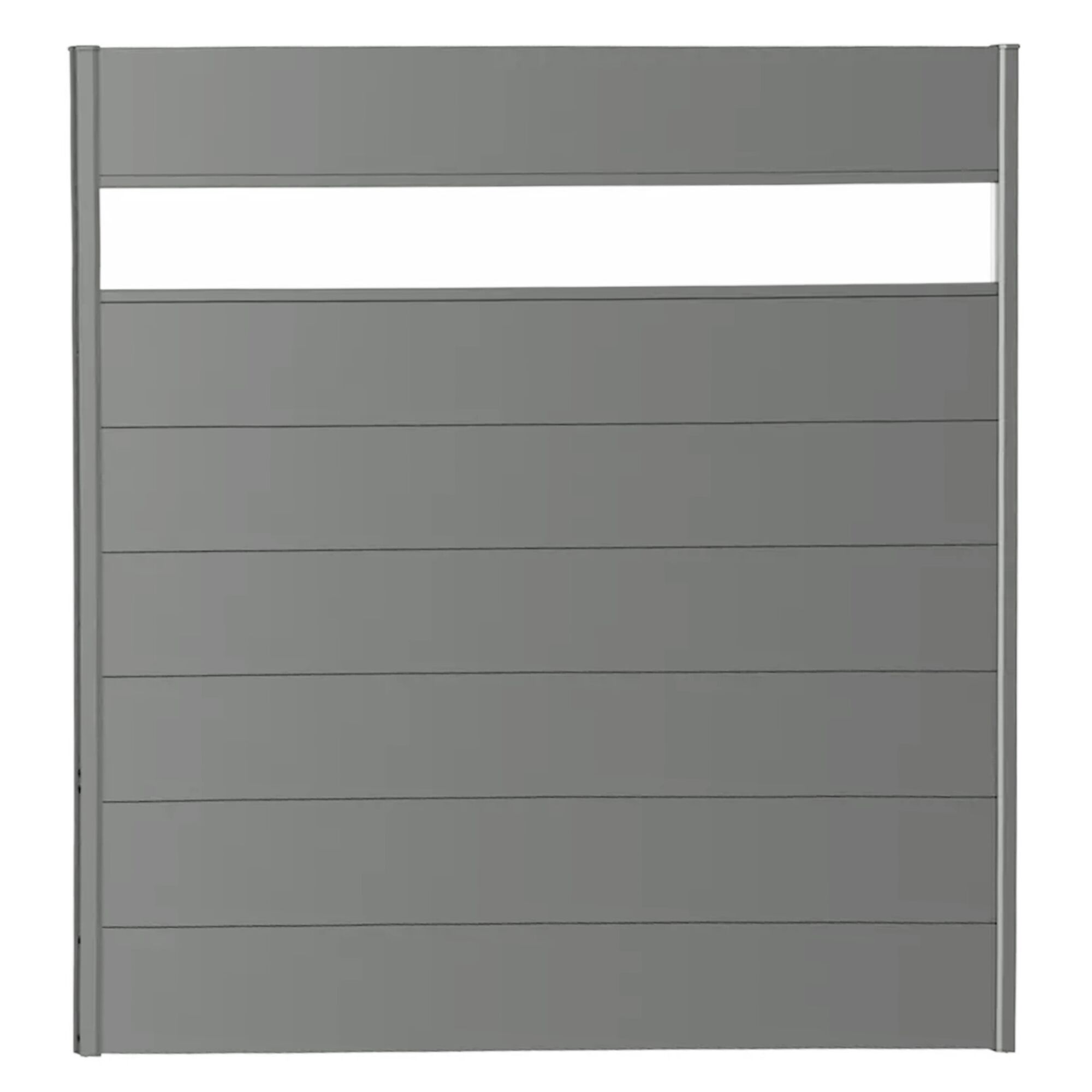 Grauer Gartenzaun mit Acrylglas