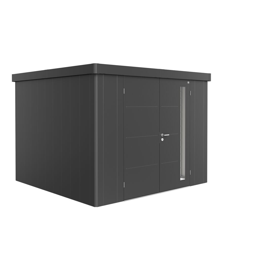 Gerätehaus 'Neo 3C' dunkelgrau-metallic mit Doppeltür