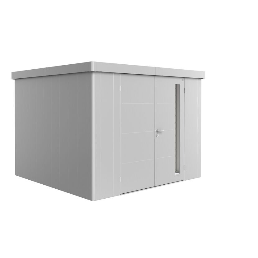 Gerätehaus 'Neo 3C' silber-metallic 292 x 292 cm mit Doppeltür