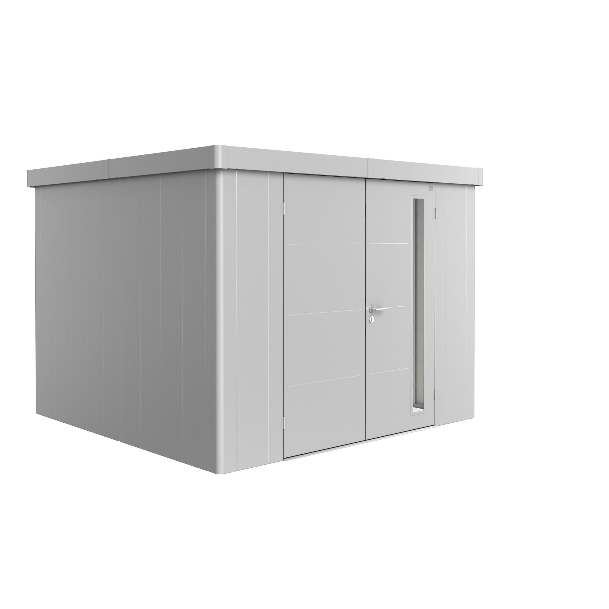 Gerätehaus 'Neo 3C' silber-metallic 292 x 292 cm mit Doppeltür