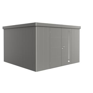 Gerätehaus 'Neo 4D' quarzgrau-metallic 348 x 348 cm mit Doppeltür