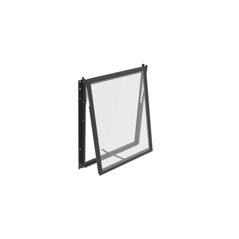 Geöffnetes Seitenfenster H/ESG schwarz