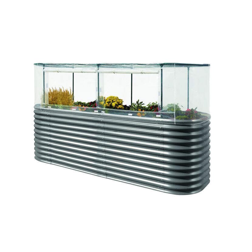 Hochbeet mit transparenter Abdeckung