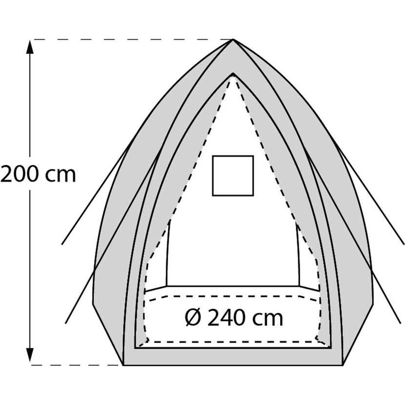 Zeichnung vom Pergart Pflanzenzelt Hawaii Gr. L