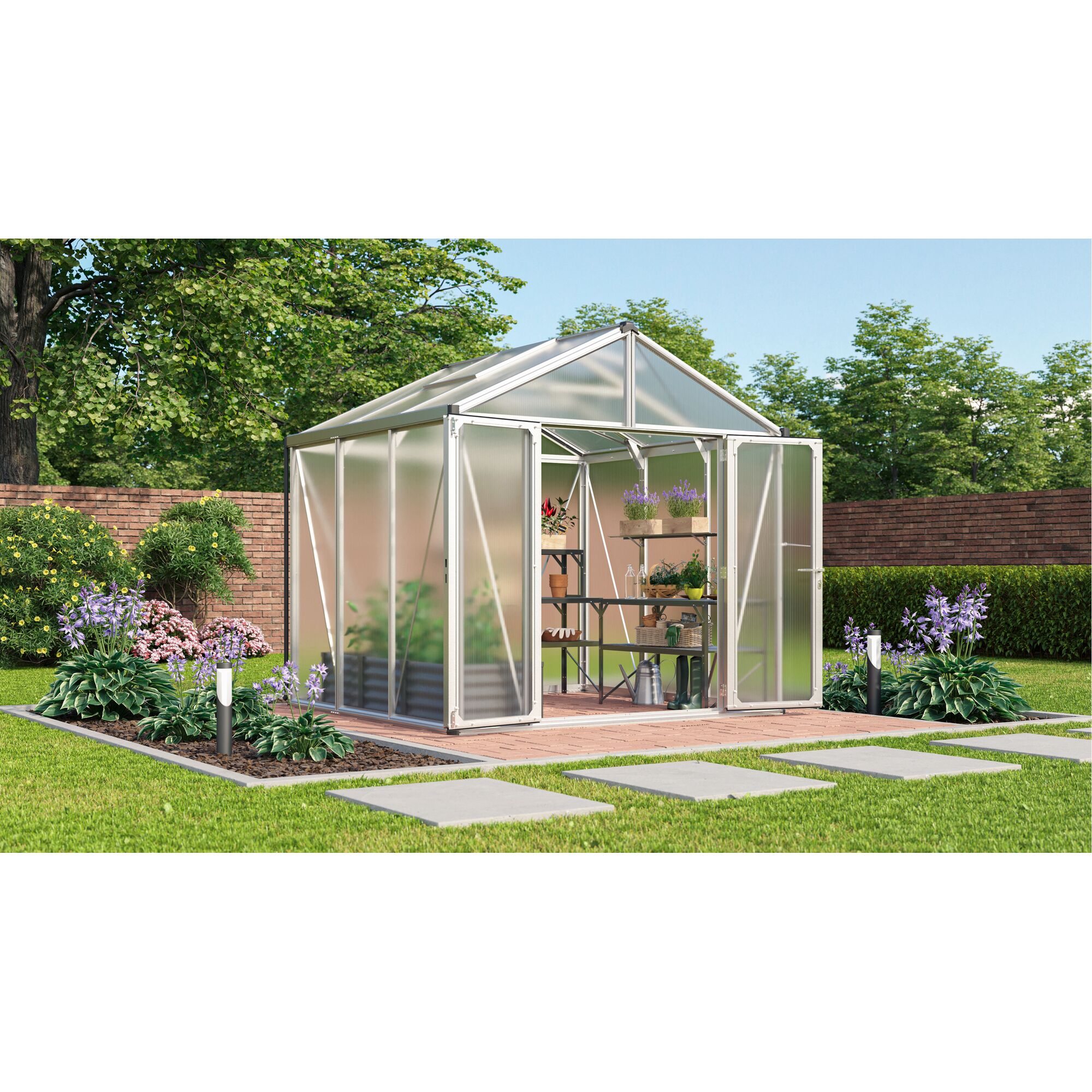 Gewächshaus Zeus Comfort 6200 im Garten