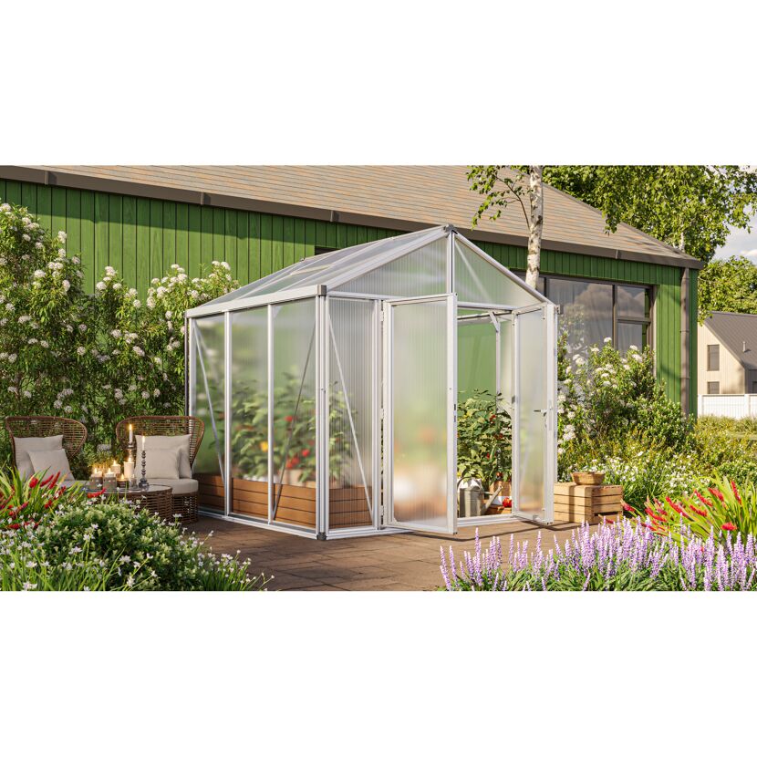 Gewächshaus Zeus Comfort 6200 im Garten