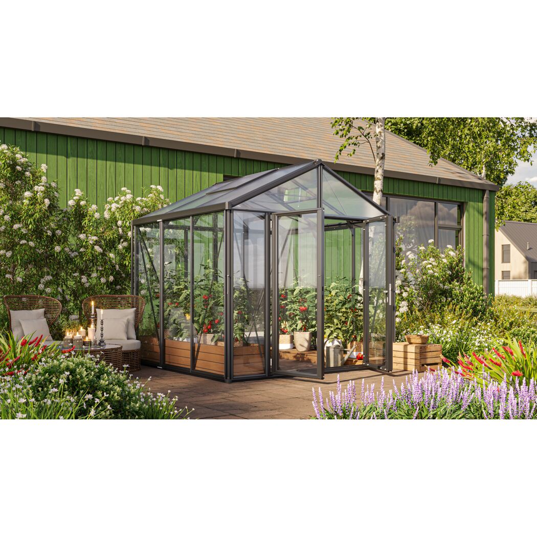 Gewächshaus Zeus Comfort 6200 im Garten