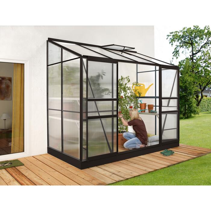 Vitavia Gewächshaus 'Ida 3300' schwarz 255 x 222 x 132 cm