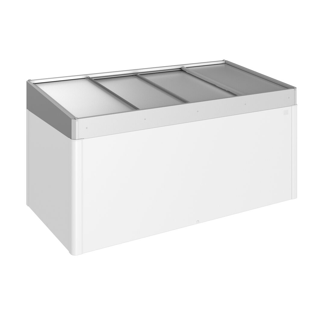 Frühbeetaufsatz silber für Hochbeet 2 x 1 m