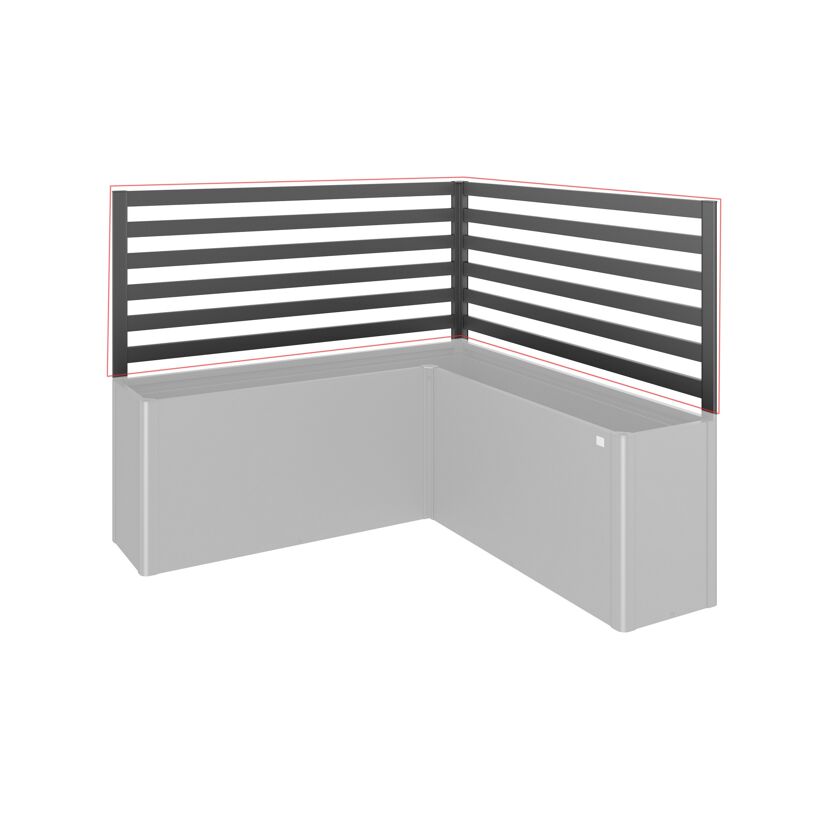 Rankgitter dunkelgrau für Hochbeet L-Form Gr. L200/L2x1, 2 Stück