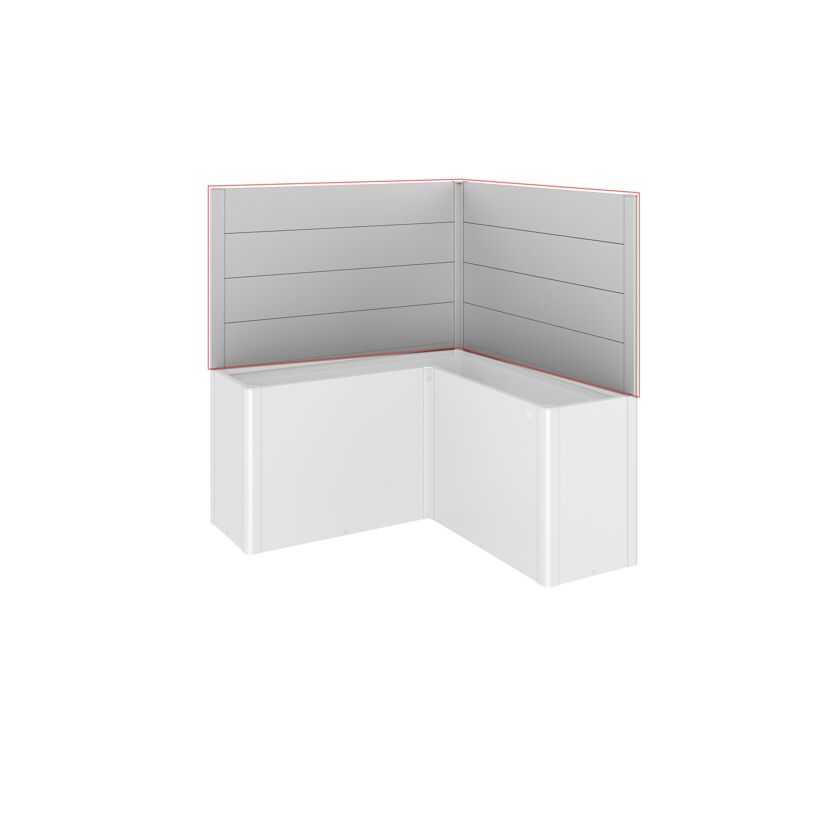 Sichtschutz für Pflanzkasten-System 'Belvedere' silber Gr. L150 L-Form, 2 Stück