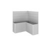 Sichtschutz für Pflanzkasten-System 'Belvedere' silber Gr. L150 L-Form, 2 Stück