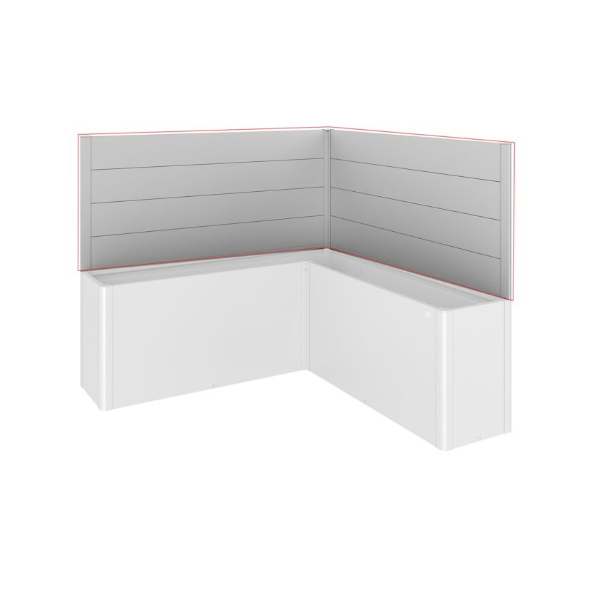 Sichtschutz für Pflanzkasten-System 'Belvedere' silber Gr. L200 für L-Form, 2 Stück
