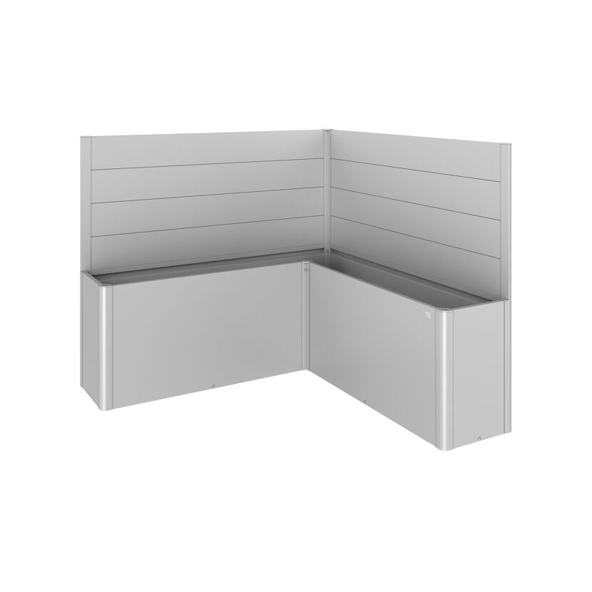 Sichtschutz für Pflanzkasten-System 'Belvedere' silber Gr. L200 für L-Form, 2 Stück