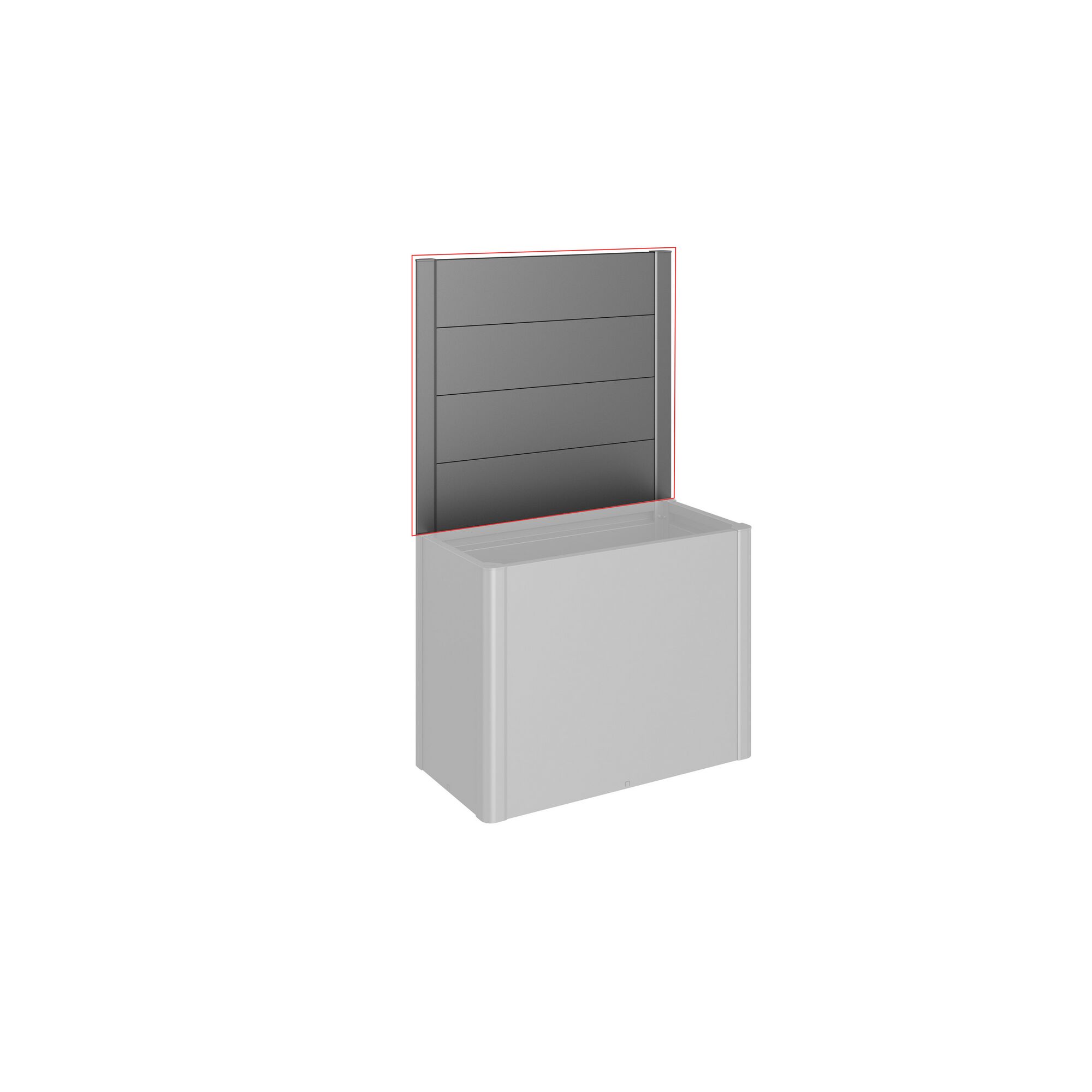 Grauer Sichtschutz ohne Acryl