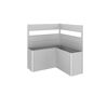 Sichtschutz für Pflanzkasten-System 'Belvedere' silber L-Form Gr. L150, 2 Stück