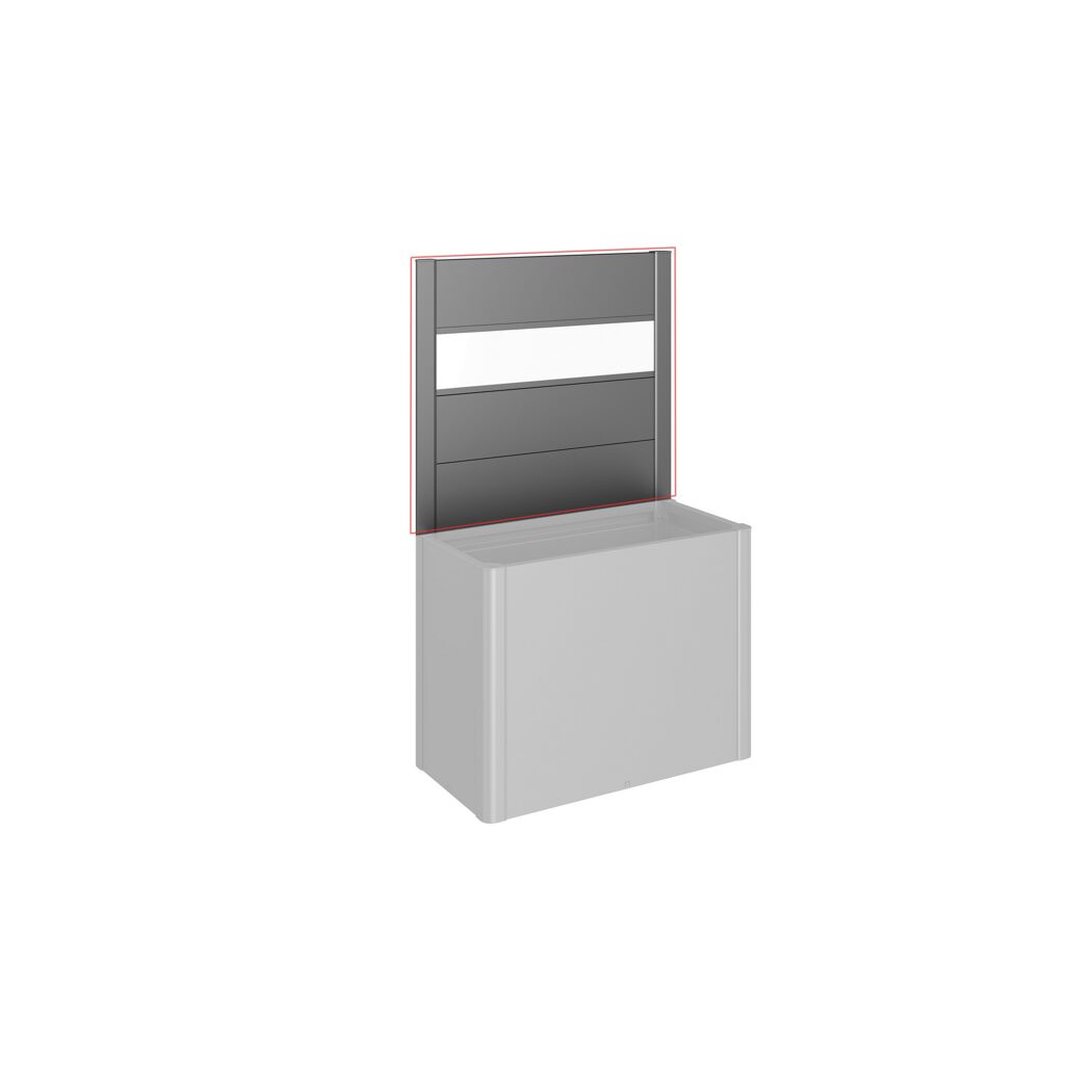 Grauer Sichtschutz mit Acrylglas