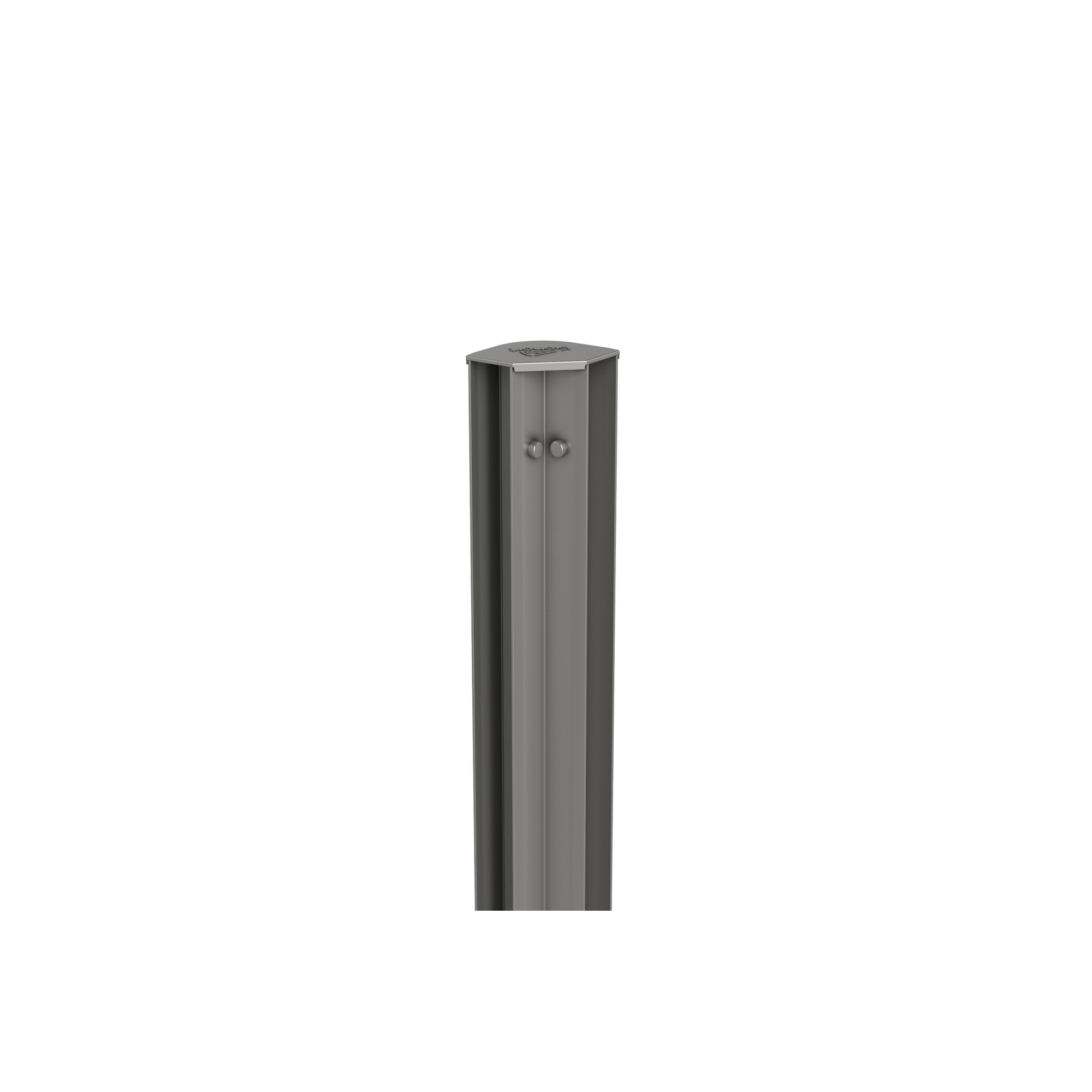 Alu-Eckprofil 'Maxi' quarzgrau-metallic 7,2 x 77 x 7,2 cm für Rankgitter 'DaVinci'