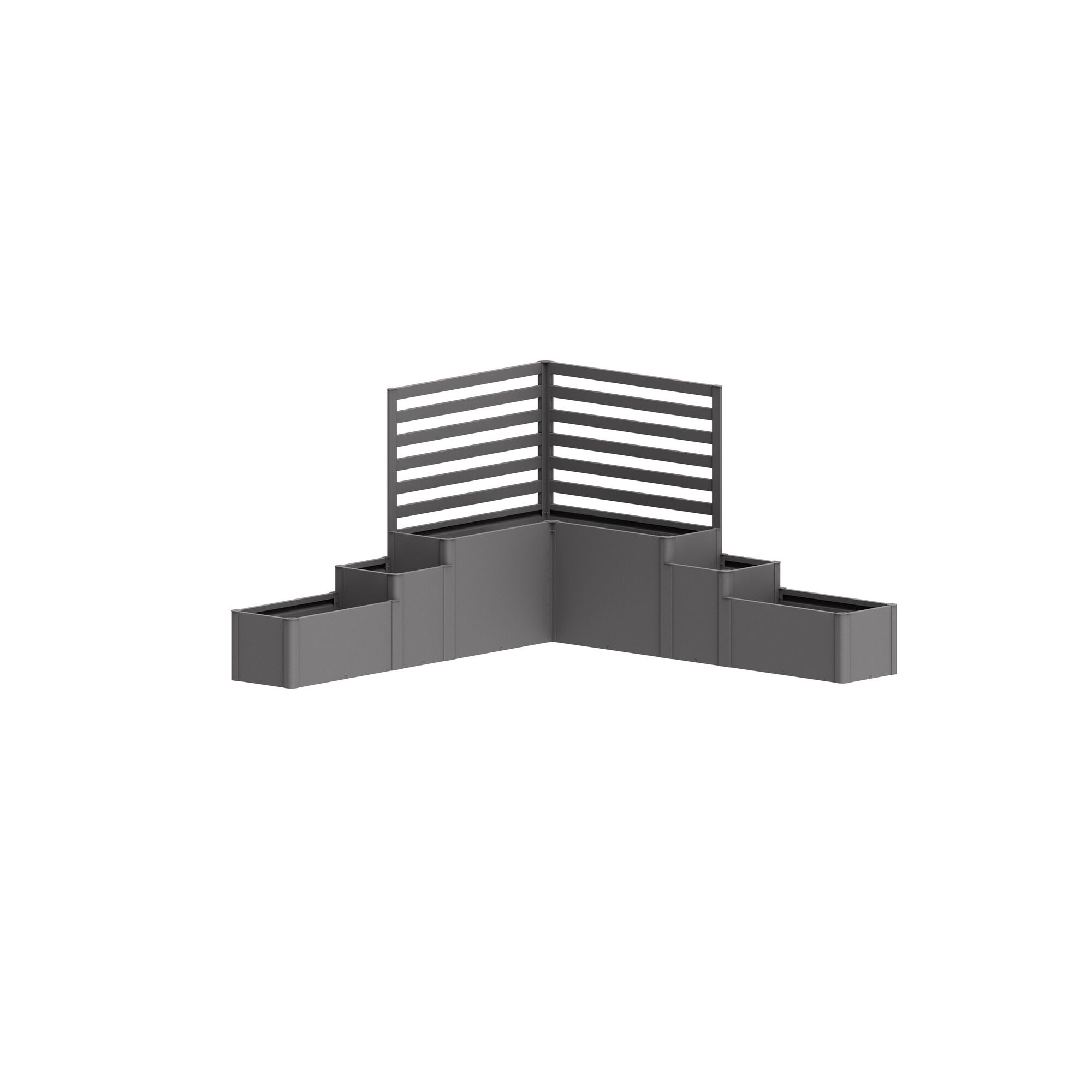 Eck-Hochbeet Version 1 mit Rankgitter