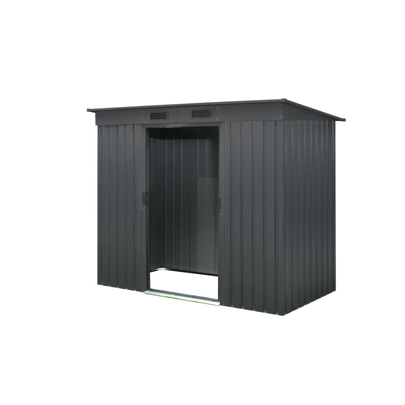 Anthrazitfarbenes Metall-Gerätehaus