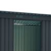 Metallgerätehaus anthrazit geöffnet