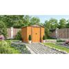 Gerätehaus Frankfurt II in Holzoptik im Garten
