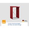 Rotes Kaminholzregal EcoStar