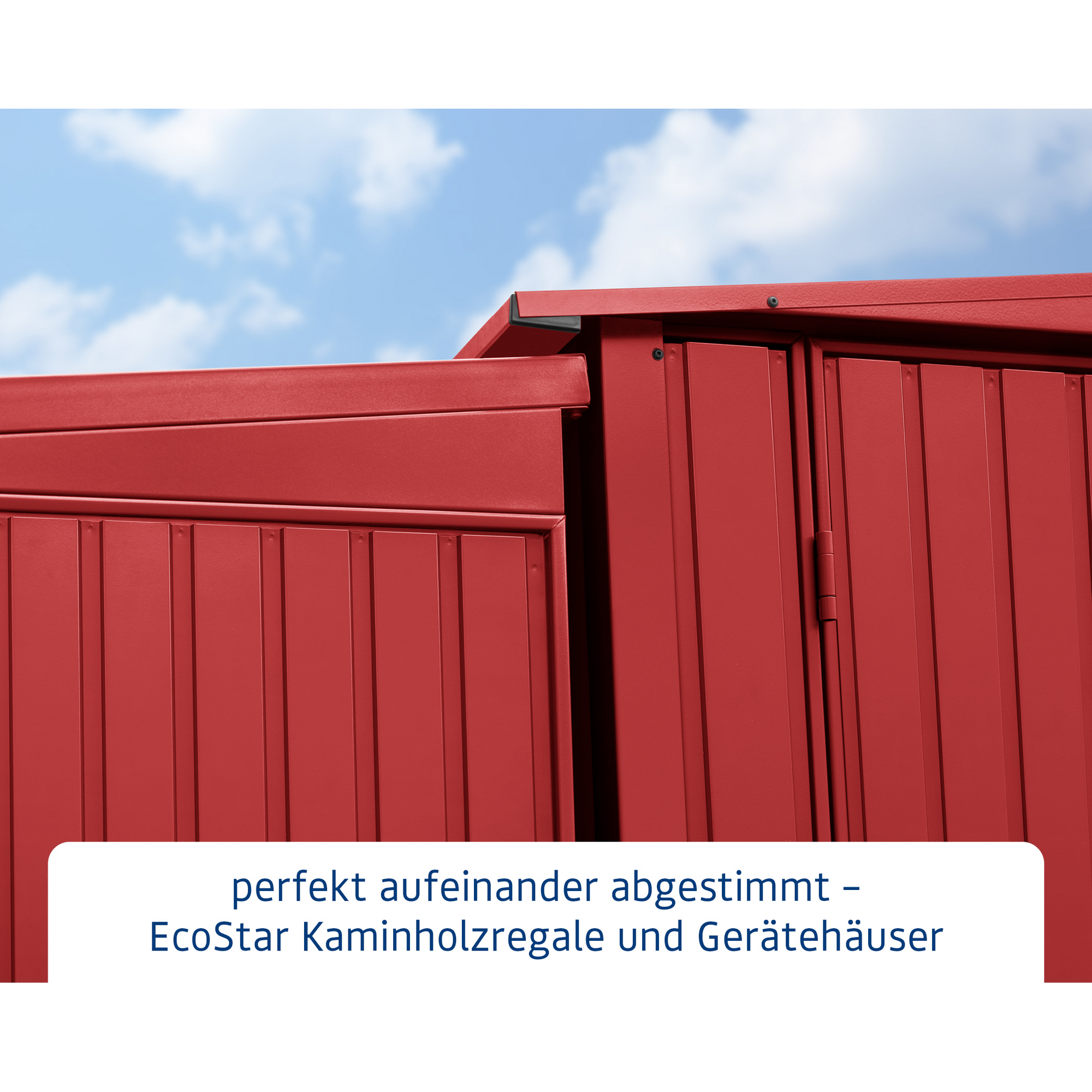 Kaminholzregal 'Trend Typ 1' purpurrot 102,5 x 122,7 x 198 cm + product picture