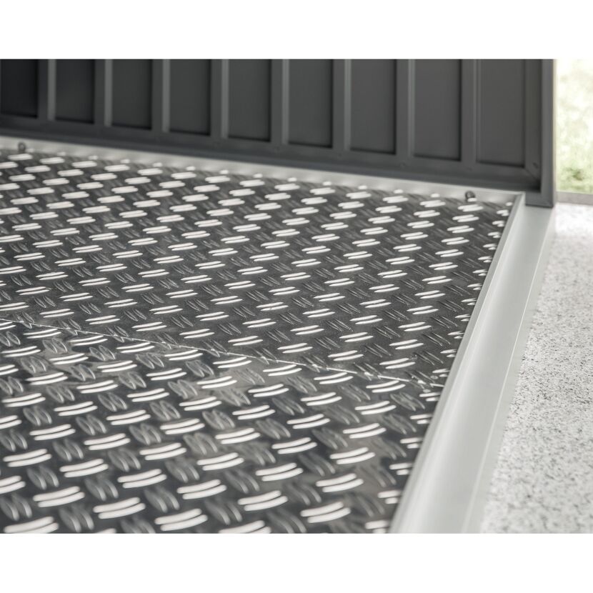 Geräterhausboden aus Metall