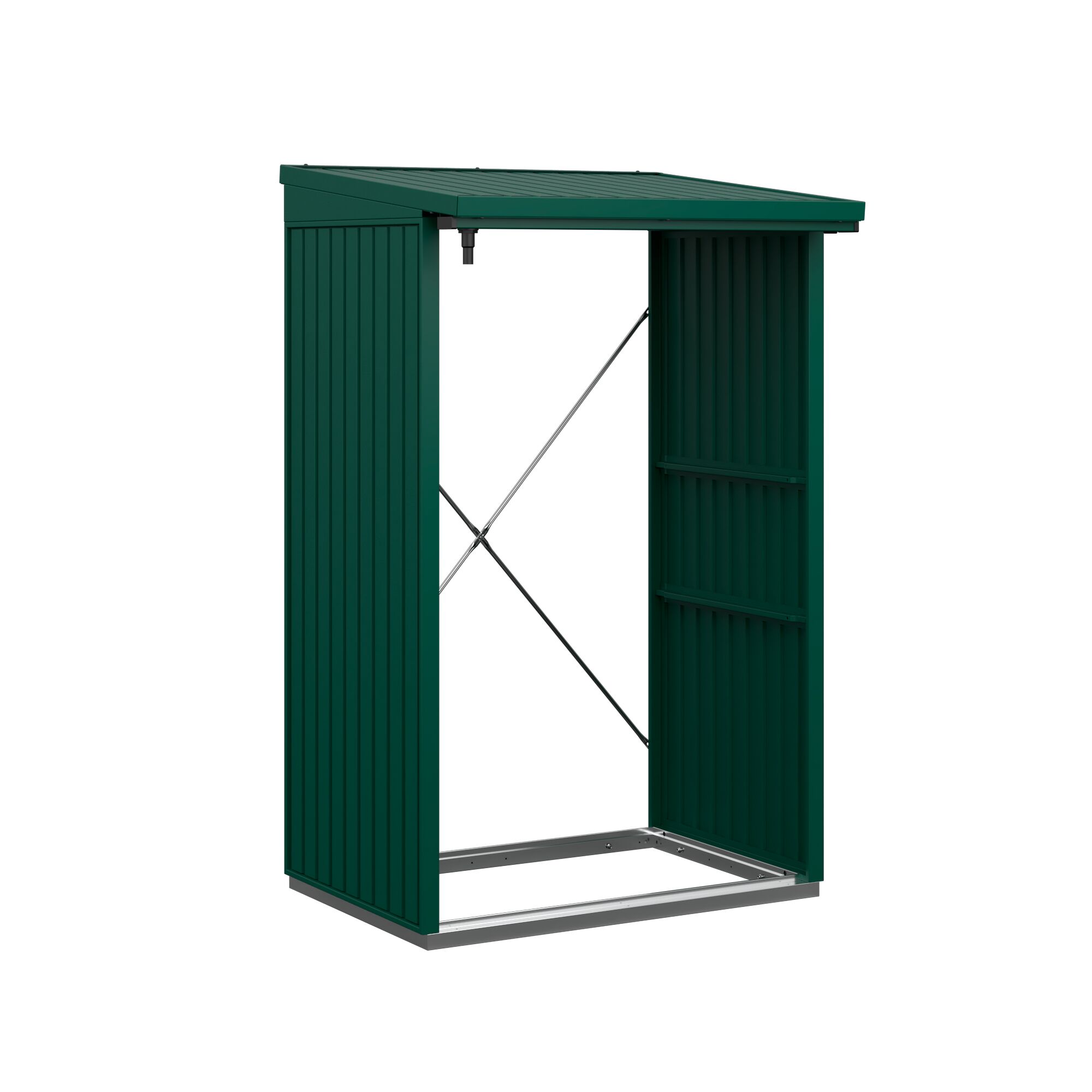 Grüner Kaminholzregal Typ 1