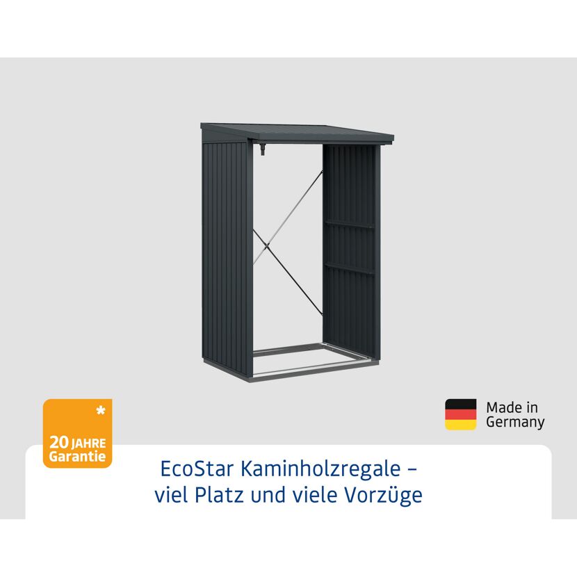 EcoStar Kaminholzregal anthrazit