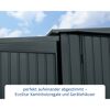 EcoStar Kaminholzregal und Gerätehaus anthrazit-grau