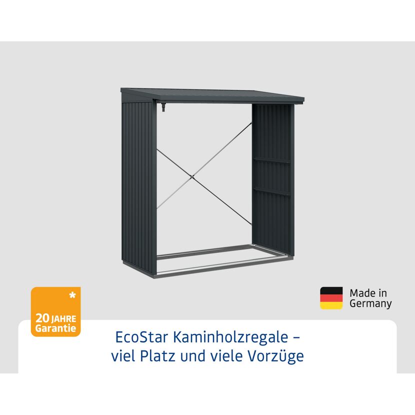 EcoStar Kaminholzregal anthrazit