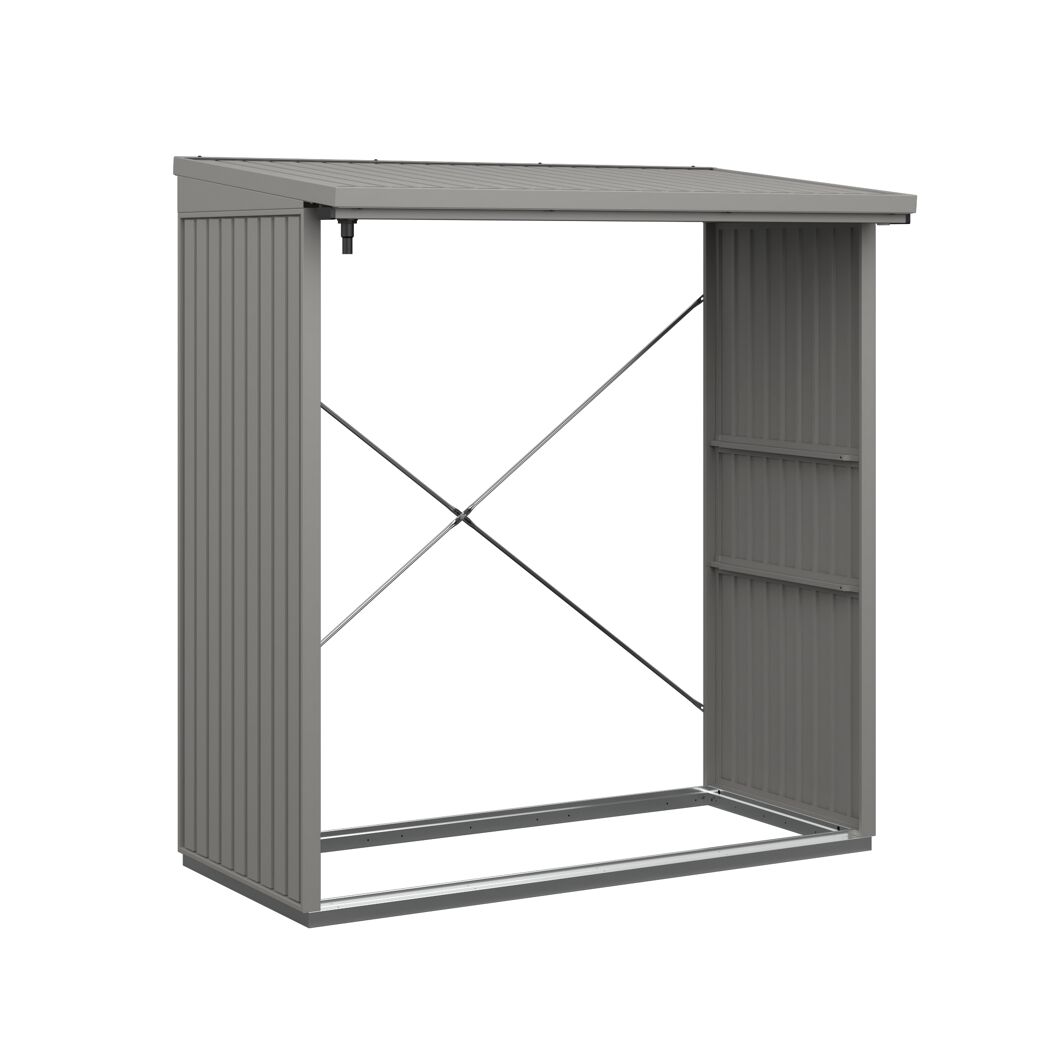 Grauer Kaminholzregal Typ 2