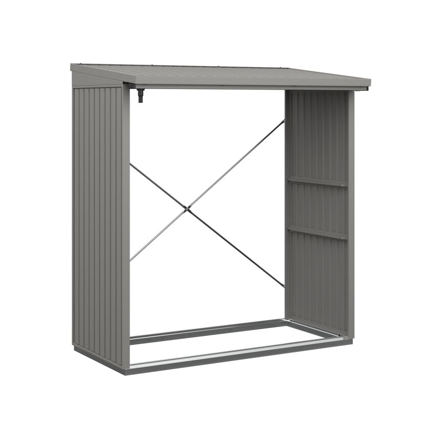 Grauer Kaminholzregal Typ 2