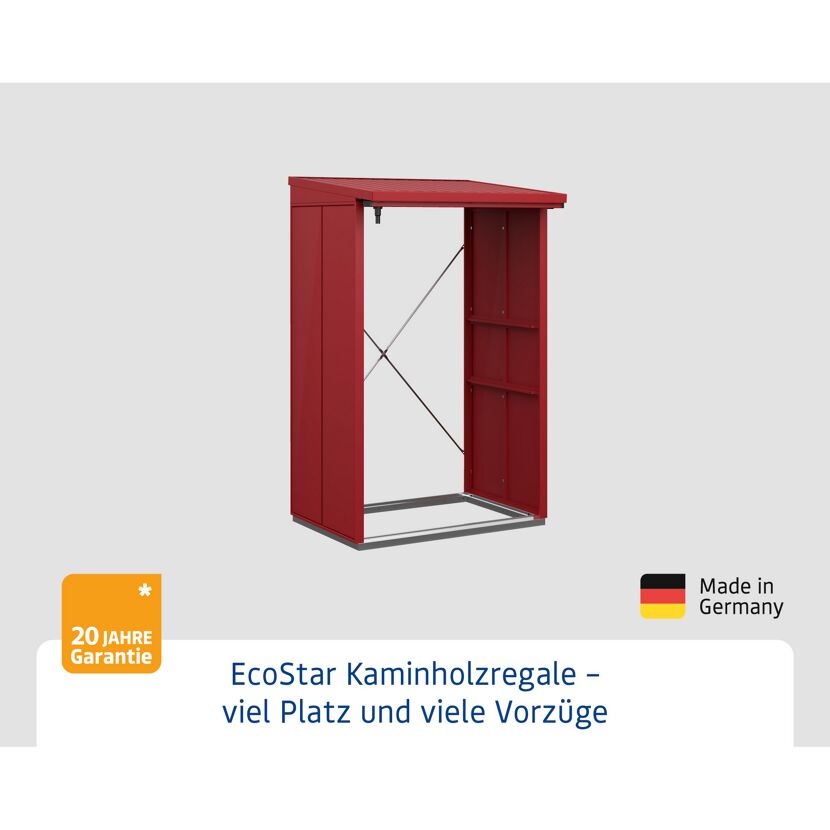 EcoStar Kaminholzregal in Rot