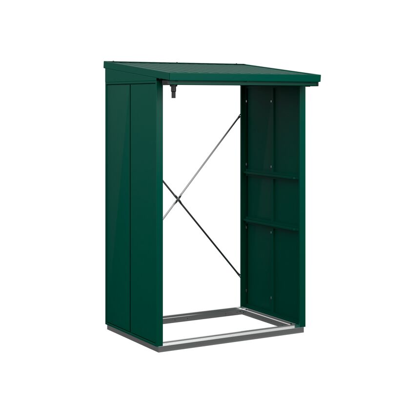 Grüner Kaminholzregal Typ 1 Elegant-V