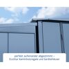 Kaminholzregal 'Elegant Typ 1' taubenblau 122,7 x 198 x 102,5 cm