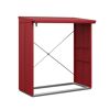 Kaminholzregal 'Elegant Typ 2' purpurrot 102,5 x 181,4 x 198 cm
