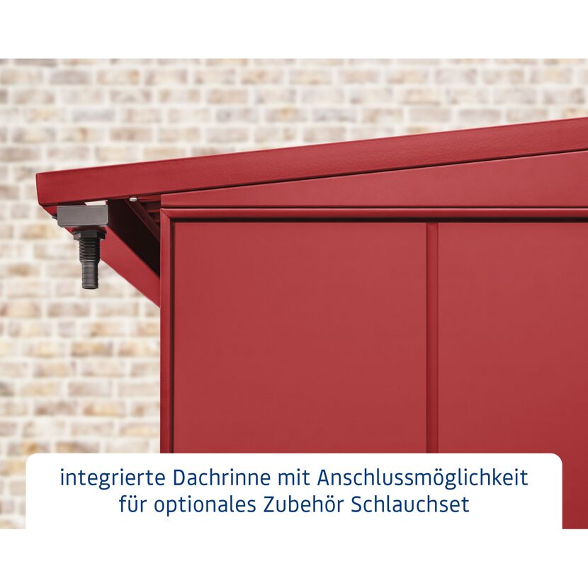 Kaminholzregal 'Elegant Typ 2' purpurrot 102,5 x 181,4 x 198 cm
