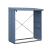 Blauer Kaminholzregal Bausatz