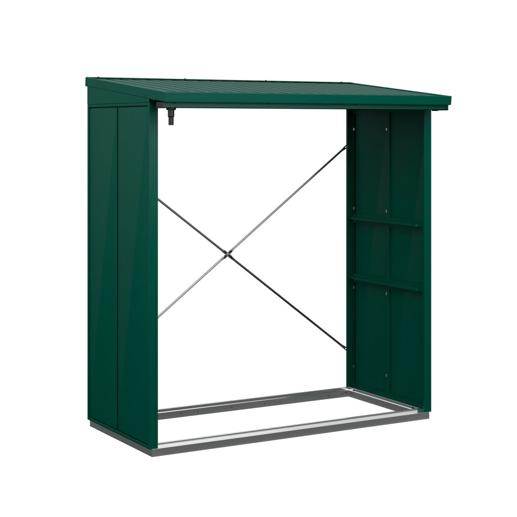 Grüner Kaminholzregal Bausatz
