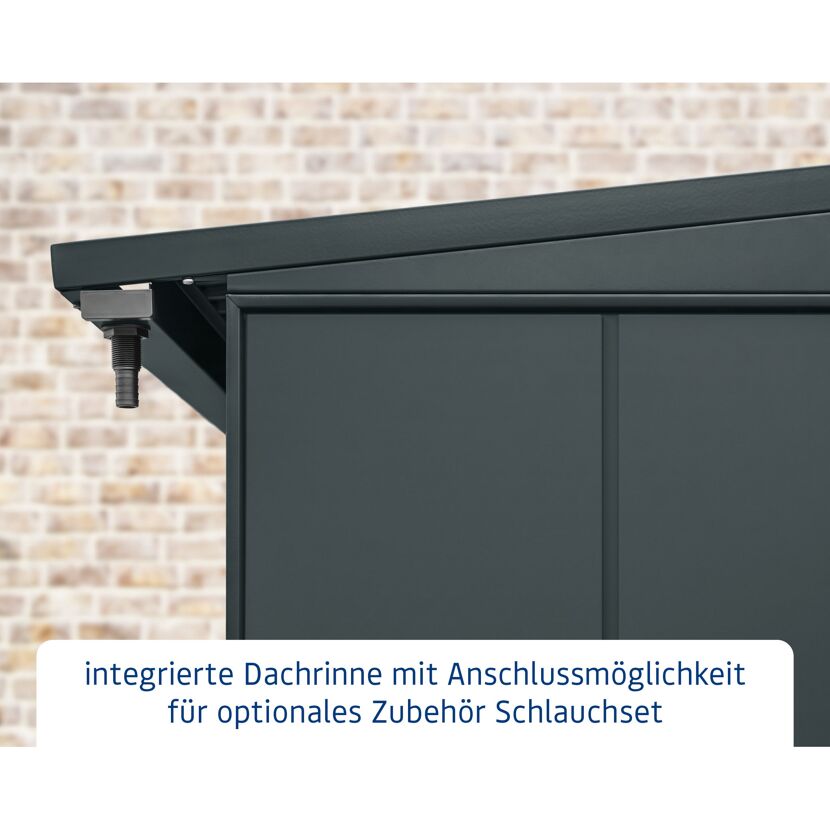 Kaminholzregal 'Elegant Typ 2' anthrazitgrau 181,4 x 198 x 102,5 cm