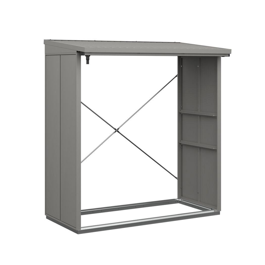 Grauer Kaminholzregal Bausatz
