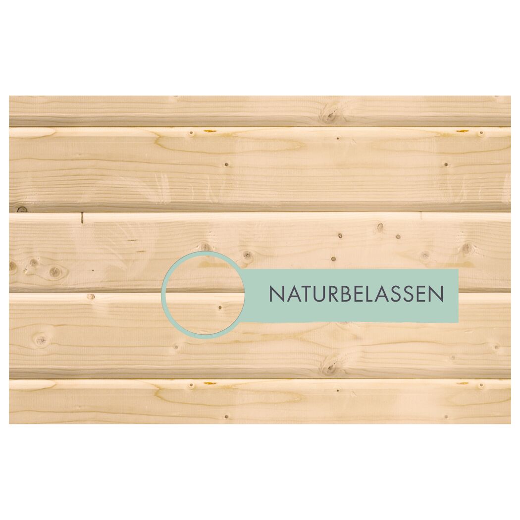 Fußboden für Gartenhaus Fichtenholz naturbelassen Sockelmaß 242 x 242 x 1,6 cm