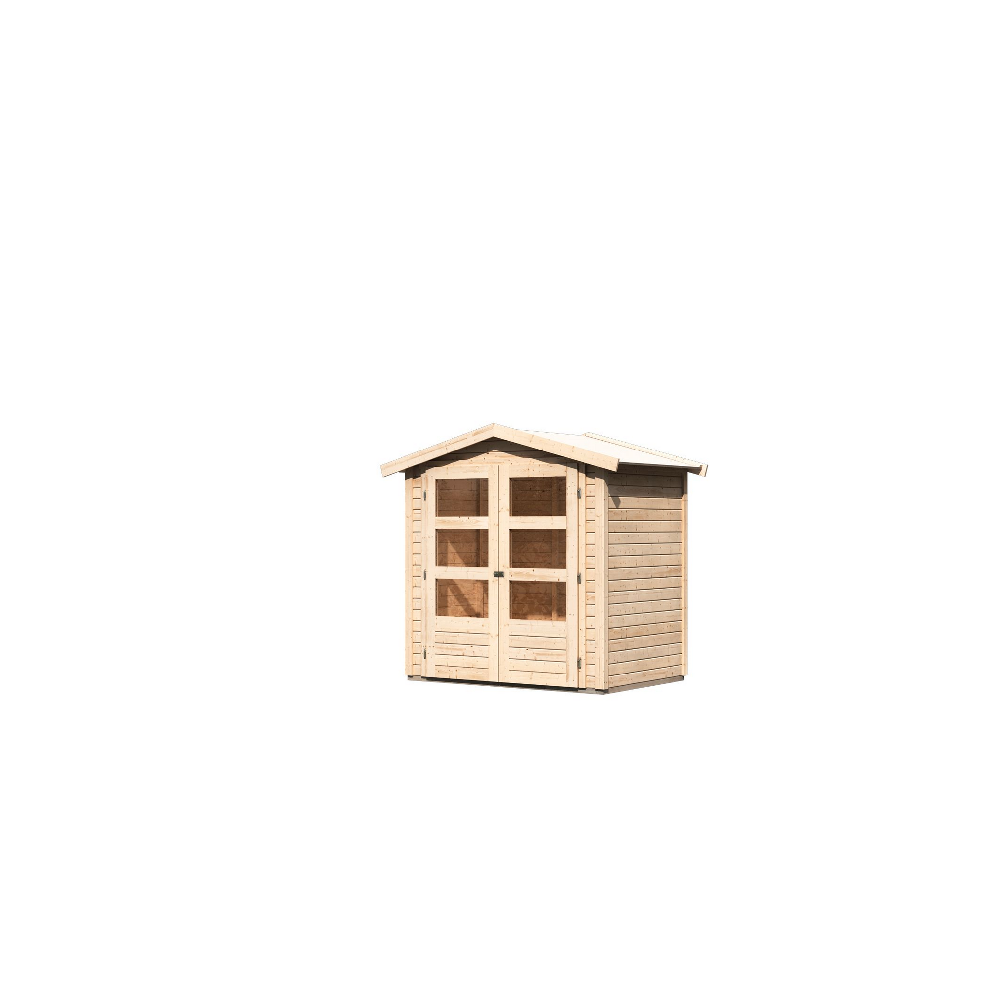 Gartenhaus 'Gramberg 1' Fichtenholz naturbelassen 201 x 186 x 125 cm