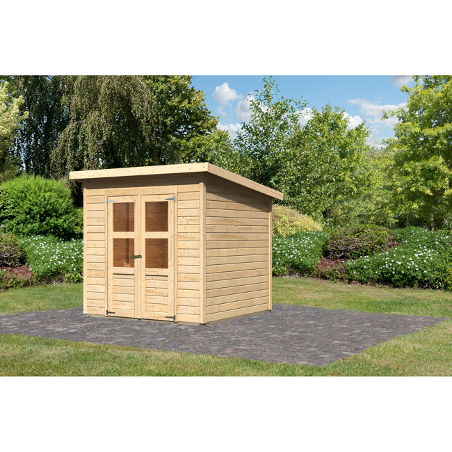 Bild von Gartenhaus 'Berseburg 4 ' Fichtenholz naturbelassen 219 x 212 x 214 cm