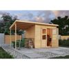 Gartenhaus-Set 'Berseburg 4' Fichtenholz naturbelassen 219 x 370 x 214 cm