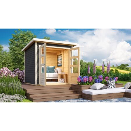 4. Bild von Gartenhaus 'Rockach 2' Fichtenholz terragrau 182 x 182 x 197 cm