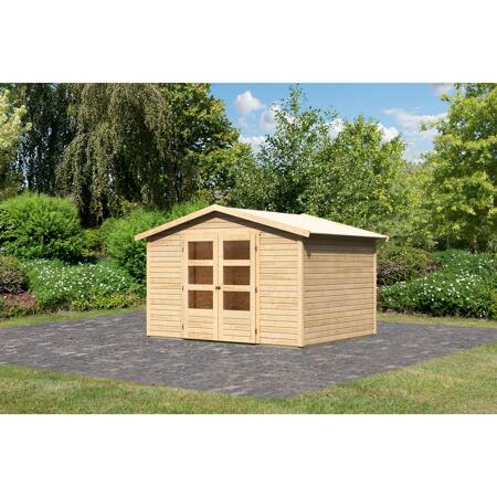 3. Bild von Gartenhaus 'Gramberg 4' Fichtenholz naturbelassen 211 x 467 x 238 cm